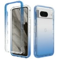 thumbnail image 1 of ELEHOLD for Google Pixel 8 Clear Case,Gradient Clear Shockproof Flexible Bumper Transparent Non-Yellowing Slim Lightweight 2 in 1 Protective Case for Google Pixel 8,Blue, 1 of 6