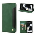 thumbnail image 1 of ELEHOLD for Google Pixel 8 Flip Wallet Case, Slim Shockproof Premium Vintage PU Leather Magnetic Closure Built-in Card Holders Kickstand Function Wallet Purse Case,green, 1 of 8