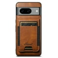 thumbnail image 1 of ELEHOLD for Google Pixel 8 Pro  Case, Compatible with Mag Safe Accessory, 2 in 1 Detachable Magnetic Card Holder Faux Leather Men Women Kickstand Wallet Case for Google Pixel 8 Pro  ,Brown, 1 of 1