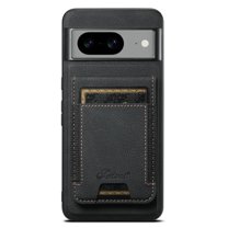 ELEHOLD for Google Pixel 8 Pro Case, Compatible with Mag Safe Accessory, 2 in 1 Detachable Magnetic Card Holder Faux Lychee Pattern Leather Kickstand Wallet Case for Google Pixel 8 Pro,Black