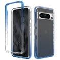 thumbnail image 1 of ELEHOLD for Google Pixel 8 Pro Clear Case,Gradient Clear Shockproof Flexible Bumper Transparent Non-Yellowing Slim Lightweight 2 in 1 Protective Case for Google Pixel 8 Pro,Blue, 1 of 6