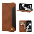 thumbnail image 1 of ELEHOLD for Google Pixel 8 Pro Flip Wallet Case, Slim Shockproof Premium Vintage PU Leather Magnetic Closure Built-in Card Holders Kickstand Function Wallet Purse Case,brown, 1 of 8