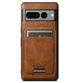thumbnail image 1 of ELEHOLD for Google Pixel 8 Pro Leather Case Premium Leather Material with Magnetic Detachable Card Holder Compatible with MagSafe Charging Shockproof Slim Case&nbsp;for Google Pixel 8 Pro,brown, 1 of 6