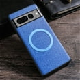 thumbnail image 1 of ELEHOLD for Google Pixel 8 Pro Magnetic Case,Hybird Cloth Fabric Texture Slim Fit Compatible with Mag Safe Shockproof Impact Resistant Lightweight Case for Google Pixel 8 Pro, Blue, 1 of 9