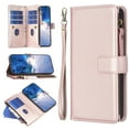 thumbnail image 1 of ELEHOLD for Google Pixel 8 Pro Magnetic Wallet Case, RFID Blocking Wallet Case for Women and Men with 9 Credit Card Holder Zipper Handbag Pocket PU Leather Protective Cover Case, gold, 1 of 5