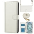 thumbnail image 1 of ELEHOLD for Google Pixel 9 / 9 Pro Case, Magnetic Stand Soft Leather Credit Card Slots Cash Pockets Flip Protective Case with Crossbody Strap for for Google Pixel 9 / 9 Pro,White, 1 of 8