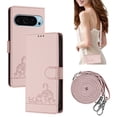 thumbnail image 1 of ELEHOLD for Google Pixel 9/9 Pro Wallet Case, Cute Embossed Cat PU Leather RFID Blocking Credit Card Slot Kickstand Shockproof Case with Crossbody Strap for Google Pixel 9/9 Pro,Pink, 1 of 11