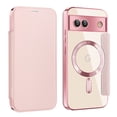 thumbnail image 1 of ELEHOLD for Google Pixel 9 Pro Case, Magnetic Leather Folio Card Holder Clear Back Shockproof Durable Protective Phone Case for for Google Pixel 9 Pro, Pink, 1 of 9