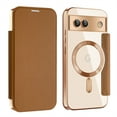thumbnail image 1 of ELEHOLD for Google Pixel 9 Pro XL Case, Magnetic Leather Folio Card Holder Clear Back Shockproof Durable Protective Phone Case for for Google Pixel 9 Pro XL, Brown, 1 of 9