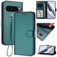 thumbnail image 1 of ELEHOLD For Google Pixel 9A Flip PU Leather Wallet Case with Credit Card Slot RFID Blocking Kickstand Shock-Absorbent TPU Magnetic Protective Cover With Lanyard ,Darkgreen, 1 of 12