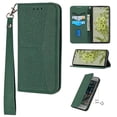thumbnail image 1 of ELEHOLD Hand Strap PU Leather Wallet Case for Google Pixel 7 Pro 6.7 inch  Ultra slim Soft TPU Magnetic Clasp Flip Folio with Kickstand Shockproof Case for Man Women Case Cover,Green, 1 of 11
