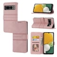 thumbnail image 1 of ELEHOLD Hand Strap PU Leather Wallet Case for Google Pixel 7 Pro 6.7 inch  Ultra slim Soft TPU Magnetic Clasp Flip Folio with Kickstand Shockproof Case for Man Women Case Cover,,Pink, 1 of 9
