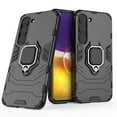 thumbnail image 1 of ELEHOLD Heavy Duty Case for Samsung Galaxy S23,Armor Rugged Protective Magnetic Metal Ring Holder Kickstand Function Shockproof Anti-Scratch Non-Slip Slim Case,Black, 1 of 6