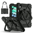 thumbnail image 1 of ELEHOLD Heavy Duty Case for iPad mini6/mini 7(A17 Pro) 2024 , 3-Layer Rugged 360 Rotating Kickstand Handle Grip Detachable Shoulder Strap Kids Friendly Shockproof Case, Black, 1 of 8