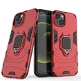 thumbnail image 1 of ELEHOLD Heavy Duty Case for iPhone 15 Plus,Armor Rugged Protective Magnetic Metal Ring Holder Kickstand Function Shockproof Anti-Scratch Non-Slip Slim Case for iPhone 15 Plus, Red, 1 of 11