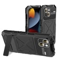 thumbnail image 1 of ELEHOLD Heavy Duty Case for iPhone 15 Plus,Rugged Military Grade Shockproof Case,with Screen Protector Built-in Hidden Foldable Kickstand Metal Back Cover Case for iPhone 15 Plus 6.7" - Black, 1 of 10