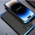 thumbnail image 1 of ELEHOLD Heavy Duty Case for iPhone 15 Pro, Hybrid Alloy Metal Frame + PC Back Cover Military Grade Shockproof Protective Case Cover for iPhone 15 Pro 6.1",Blackblue, 1 of 7