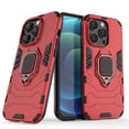 thumbnail image 1 of ELEHOLD Heavy Duty Case for iPhone 15 Pro Max,Armor Rugged Protective Magnetic Metal Ring Holder Kickstand Function Shockproof Anti-Scratch Non-Slip Slim Case for iPhone 15 Pro Max,Red, 1 of 11