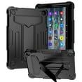 thumbnail image 1 of ELEHOLD Heavy Duty Rugged Case for Kindle Fire HD 8 /Fire HD 8 Plus 2022 Release, Built-in Hidden Kickstand Shockproof Anti-Scratch Hybrid Case for Fire HD 8 /8 Plus (12th Gen 8" ),  Black, 1 of 5