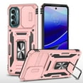 thumbnail image 1 of ELEHOLD Heavy Duty Rugged Case for Motorola Moto G Stylus 5G (2022) Full Body Protection with Camera Lens Cover Magnetic Metal Ring Holder Kickstand Anti-Scratch Shockproof Case, Rosegold, 1 of 7