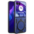 thumbnail image 1 of ELEHOLD Heavy Duty Rugged Case for Motorola Razr+ 2025 /Motorola Razr+ 2024,Sliding Lens Cover Foldable Kickstand Bracket Strong Magnetic Force Shockproof Hybrid Case,Blue, 1 of 7