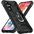 thumbnail image 1 of ELEHOLD Heavy Duty Rugged Case for Samsung Galaxy A16 5G,360° Rotation Ring Holder Kickstand Function Anti-Slip Work with Magnetic Car Mount Shockproof Protective Case,Black, 1 of 8