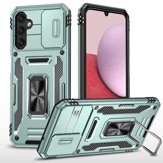 ELEHOLD Heavy Duty Rugged Case for Samsung Galaxy A54 5G Full Body Protection with Camera Lens Protector Magnetic Metal Ring Holder Kickstand Anti-Scratch Shockproof Case for Samsung A54 5G,Darkgreen