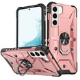 thumbnail image 1 of ELEHOLD Heavy Duty Rugged Case for Samsung Galaxy S22 Plus,360° Rotation Ring Holder Kickstand Function Anti-Slip Work with Magnetic Car Mount Shockproof Protective Case,Rosegold, 1 of 8