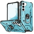 thumbnail image 1 of ELEHOLD Heavy Duty Rugged Case for Samsung Galaxy S23,360° Rotation Ring Holder Kickstand Function Anti-Slip Work with Magnetic Car Mount Shockproof Protective Case for Galaxy S23,Light Blue, 1 of 8