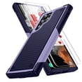 thumbnail image 1 of ELEHOLD Heavy Duty Rugged Case for Samsung Galaxy S24,Hybrid Hard PC +TPU Full Protective Shockproof Anti-Scratch Case with 2 Pack Tempered Glass Screen Protector for Samsung Galaxy S24,purple, 1 of 8