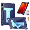 thumbnail image 1 of ELEHOLD Heavy Duty Rugged Case for Samsung Galaxy Tab S9+ /S9 FE+ 2023, Built-in Hidden Kickstand Pencil Holder Shockproof Anti-Scratch Hybrid Case for Samsung Tab S9 Plus /S9 FE Plus,Navy Blue, 1 of 5