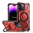 thumbnail image 1 of ELEHOLD Heavy Duty Rugged Case for  iPhone 14 Pro Max 6.7" Hybrid Shockproof Full Body Protective Hidden Kickstand Holder Compatible with MagSafe,Red, 1 of 7
