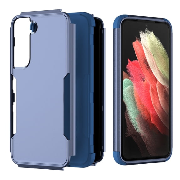 ELEHOLD Hybrid Case for Samsung Galaxy S23 Plus 6.6" Rugged Shockproof Anti-Scratch Anti-Fingerprint Protective Cover for Samsung S23+ 6.6 Inch, Darkblue
