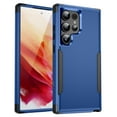 thumbnail image 1 of ELEHOLD Hybrid Case for Samsung Galaxy S24 Ultra 6.8" Rugged Shockproof Anti-Scratch Anti-Fingerprint Protective Hard PC Cover Support Wireless Charging for Samsung Galaxy S24 Ultra -  Blue+Black, 1 of 8