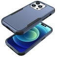 thumbnail image 1 of ELEHOLD Hybrid Case for iPhone 16 6.1" Rugged Shockproof Anti-Scratch Anti-Fingerprint Protective Hard PC Cover Support Wireless Charging for iPhone 16 - Blue+Black, 1 of 6