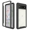 thumbnail image 1 of ELEHOLD Hybrid Rugged Case for Google Pixel 6A Slim Thin Anti-Yellowing Clear Dual-Layer Full Body Shockproof Heavy Duty Protective Case, For Pixel 6a,Black, 1 of 6