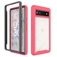 thumbnail image 1 of ELEHOLD Hybrid Rugged Case for Google Pixel 6A Slim Thin Anti-Yellowing Clear Dual-Layer Full Body Shockproof Heavy Duty Protective Case, For Pixel 6a,Rose, 1 of 6