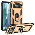 thumbnail image 1 of ELEHOLD Hybrid Rugged Case for Google Pixel 7 Full Body Protection with Metal Magnetic 360° Rotating Ring Holder Kickstand Shockproof Heavy Duty Case For Google Pixel 7,Gold, 1 of 6