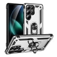 thumbnail image 1 of ELEHOLD Hybrid Rugged Case for Samsung Galaxy S25 Ultra Full Body Protection with Metal Magnetic 360° Rotating Ring Holder Kickstand Shockproof Heavy Duty Case for Samsung Galaxy S25 Ultra,Silver, 1 of 6