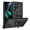 thumbnail image 1 of ELEHOLD Hybrid Rugged Case for Samsung Galaxy S25 Ultra Full Body Protection with Metal Magnetic 360° Rotating Ring Holder Kickstand Shockproof Heavy Duty Case for Samsung Galaxy S25 Ultra,Black, 1 of 6