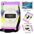 thumbnail image 1 of ELEHOLD Hybrid Rugged Case for Samsung Galaxy Tab A9 Plus 11.0" (2023), Heavy Duty Shockproof Cover with 360° Rotation Handstrap Kickstand Detachable Shoulder Strap Case for Galaxy Tab A9+,Rainbow, 1 of 9