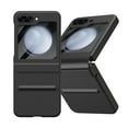 thumbnail image 1 of ELEHOLD Hybrid Rugged Case for Samsung Galaxy Z Flip 5 Case with Built-in Front Screen Protector, Leather Hinge Protector,Slim Lightweight Shockproof Full Body Case for Samsung Z Flip 5,Black, 1 of 7