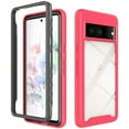 thumbnail image 1 of ELEHOLD Hybrid Rugged Case for Google Pixel 7 Pro Slim Thin Anti-Yellowing Clear Dual-Layer Full Body Shockproof Heavy Duty Protective Case, Rose, 1 of 5