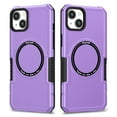 thumbnail image 1 of ELEHOLD Hybrid Rugged Case for iPhone 15 Plus Heavy Duty Full Protection Compatible with MagSafe Anti-Scratch Shockproof Slim Magnetic Case for iPhone 15 Plus, Purple, 1 of 10