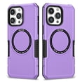 thumbnail image 1 of ELEHOLD Hybrid Rugged Case for iPhone 15 Pro Max Heavy Duty Full Protection Compatible with MagSafe Anti-Scratch Shockproof Slim Magnetic Case for iPhone 15 Pro Max,  Purple, 1 of 10
