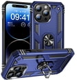 thumbnail image 1 of ELEHOLD Hybrid Rugged Case for iPhone 16 Full Body Protection with Metal Magnetic 360° Rotating Ring Holder Kickstand Shockproof Heavy Duty Case for iPhone 16,Blue, 1 of 6