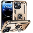 thumbnail image 1 of ELEHOLD Hybrid Rugged Case for iPhone 16 Pro Full Body Protection with Metal Magnetic 360° Rotating Ring Holder Kickstand Shockproof Heavy Duty Case for iPhone 16 Pro,Gold, 1 of 6