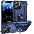 thumbnail image 1 of ELEHOLD Hybrid Rugged Case for iPhone 16 Pro Max Full Body Protection with Metal Magnetic 360° Rotating Ring Holder Kickstand Shockproof Heavy Duty Case for iPhone 16 Pro Max,Blue, 1 of 6