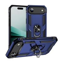 ELEHOLD Hybrid Rugged Case for iPhone 17 Air Full Body Protection with Metal Magnetic 360° Rotating Ring Holder Kickstand Shockproof Heavy Duty Case for iPhone 17 Air,Blue