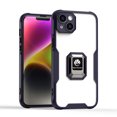 thumbnail image 1 of ELEHOLD Hybrid Slim Case for iPhone 14 Plus 6.7 inch Crystal Clear Back Acrylic + TPU Shockproof Full Protective Cover with Ring Holder Kickstand,Purple, 1 of 9